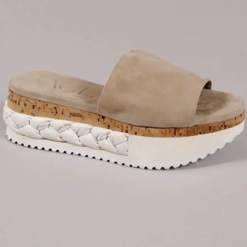 AGL calfskin suede VELOUR SLIDES size 36